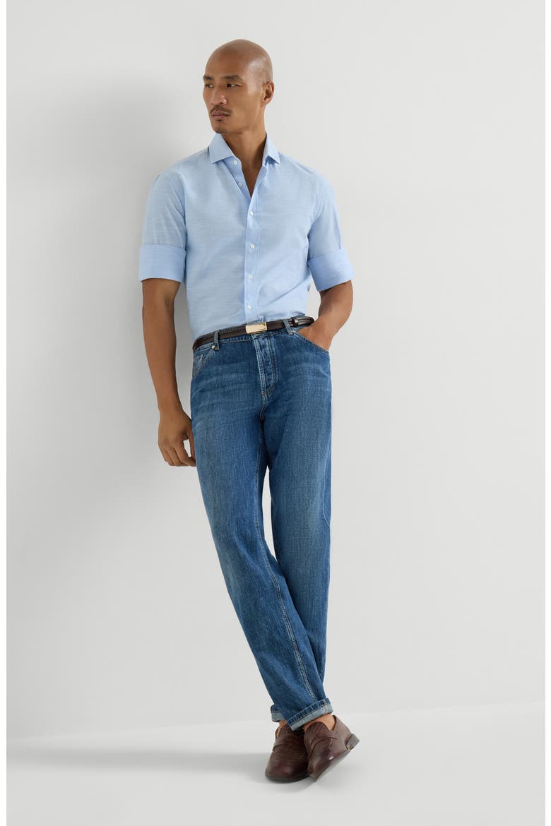 Lightweight denim trousers, Alternate, color, Medium Denim