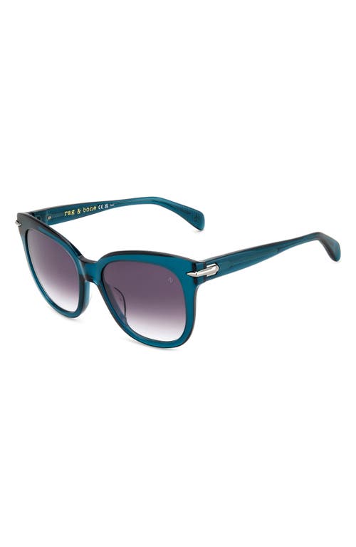 Rag & Bone 55mm Rectangular Sunglasses In Green