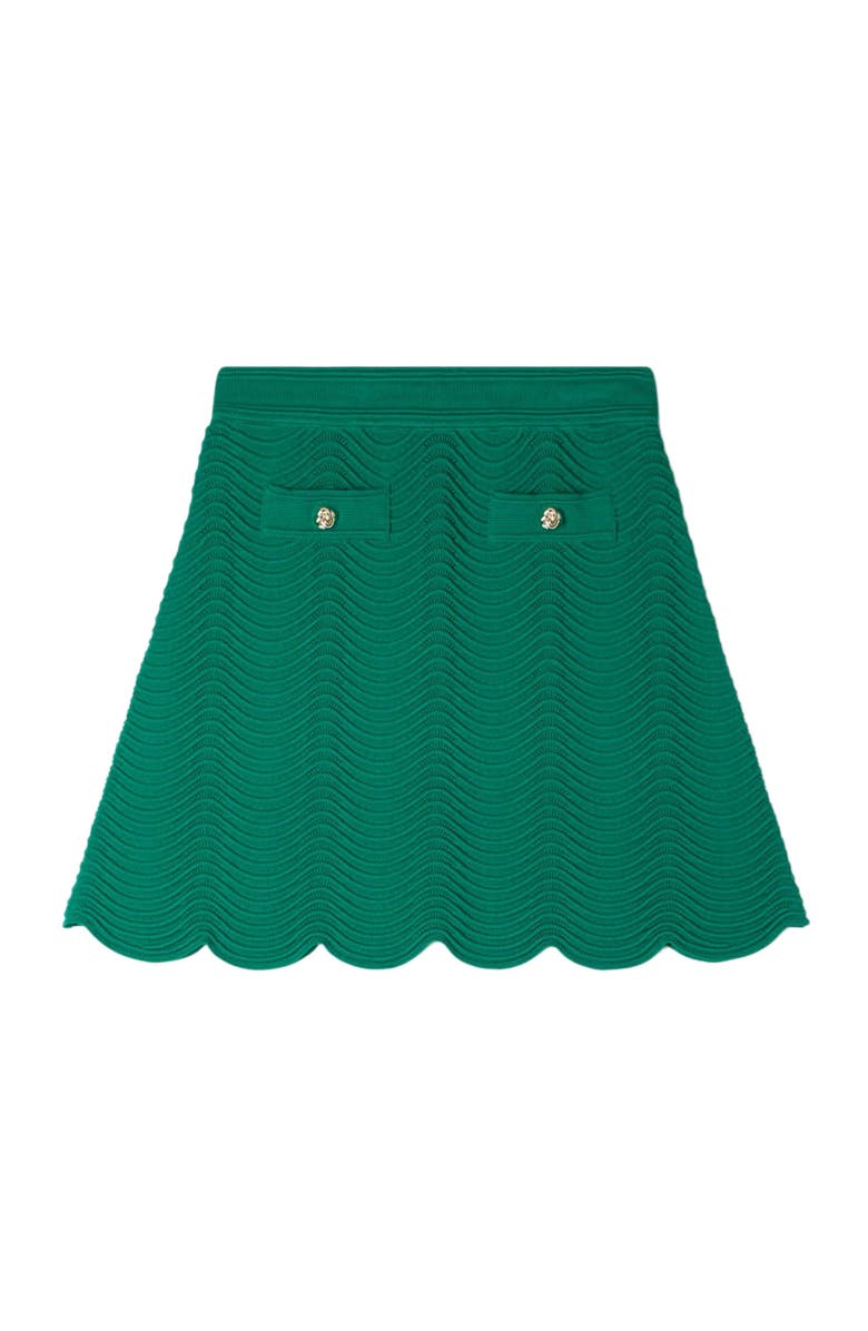 SANDRO Short decorative knit skirt, Alternate, color, Emeuraude Green