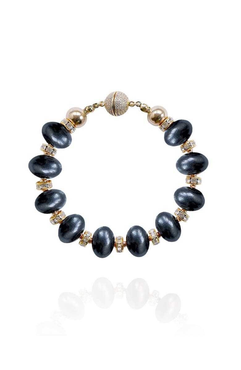 Saulė Label Mika Bracelet, Main, color, Black Coral