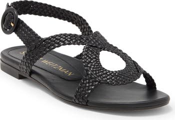 サンダル・ミュール Stuart Weitzman Stuart Weitzman Teodora Braided Metallic Slingback Sandal