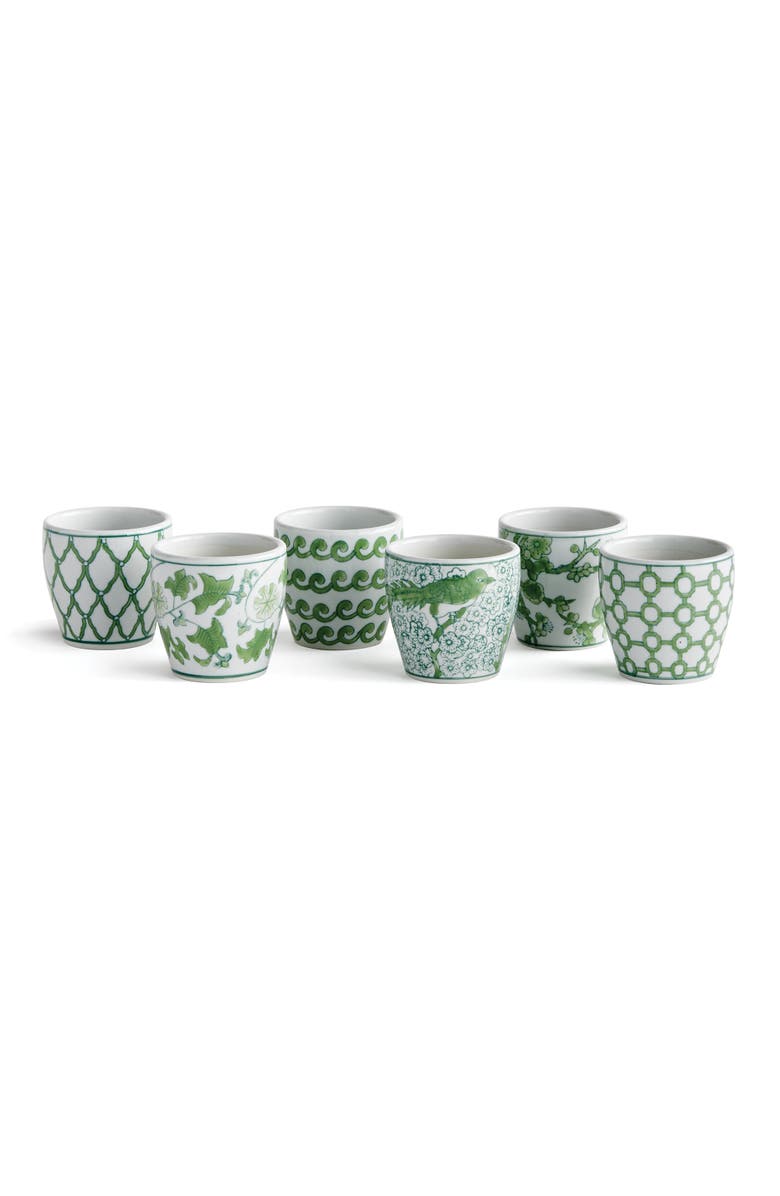Napa Home & Garden Imperial Mini Flowerpot Planters Set of 6, Main, color, Green