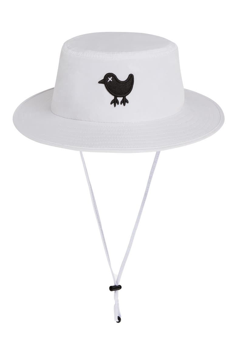 Embroidered Logo Sun Hat, Main, color, WHITE