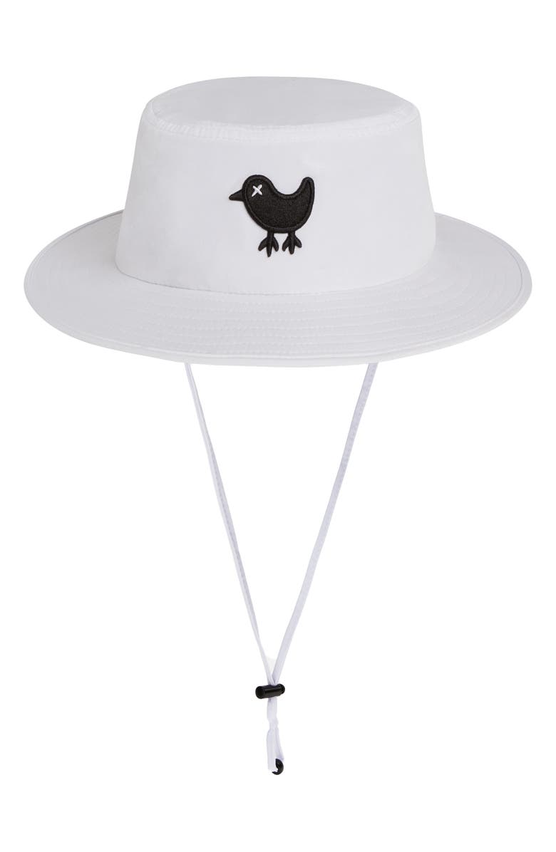 Bad Birdie Embroidered Logo Sun Hat, Main, color, White