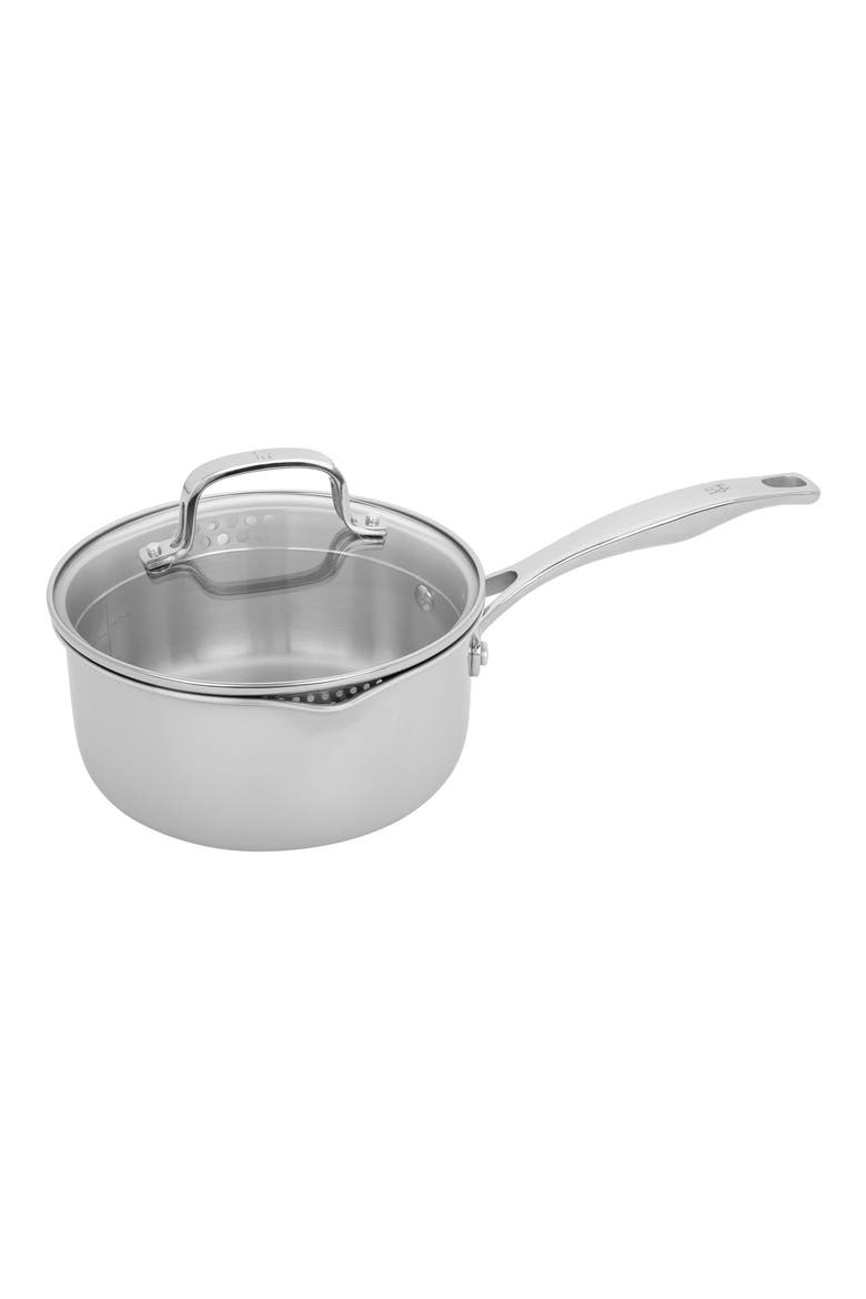 Clad H3 8-Inch Stainless Steel Saucepan, Main, color, STAINLESS STEEL