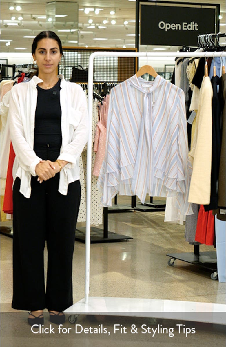 Leif Stripe Ruffle Shirt, sales video thumbnail