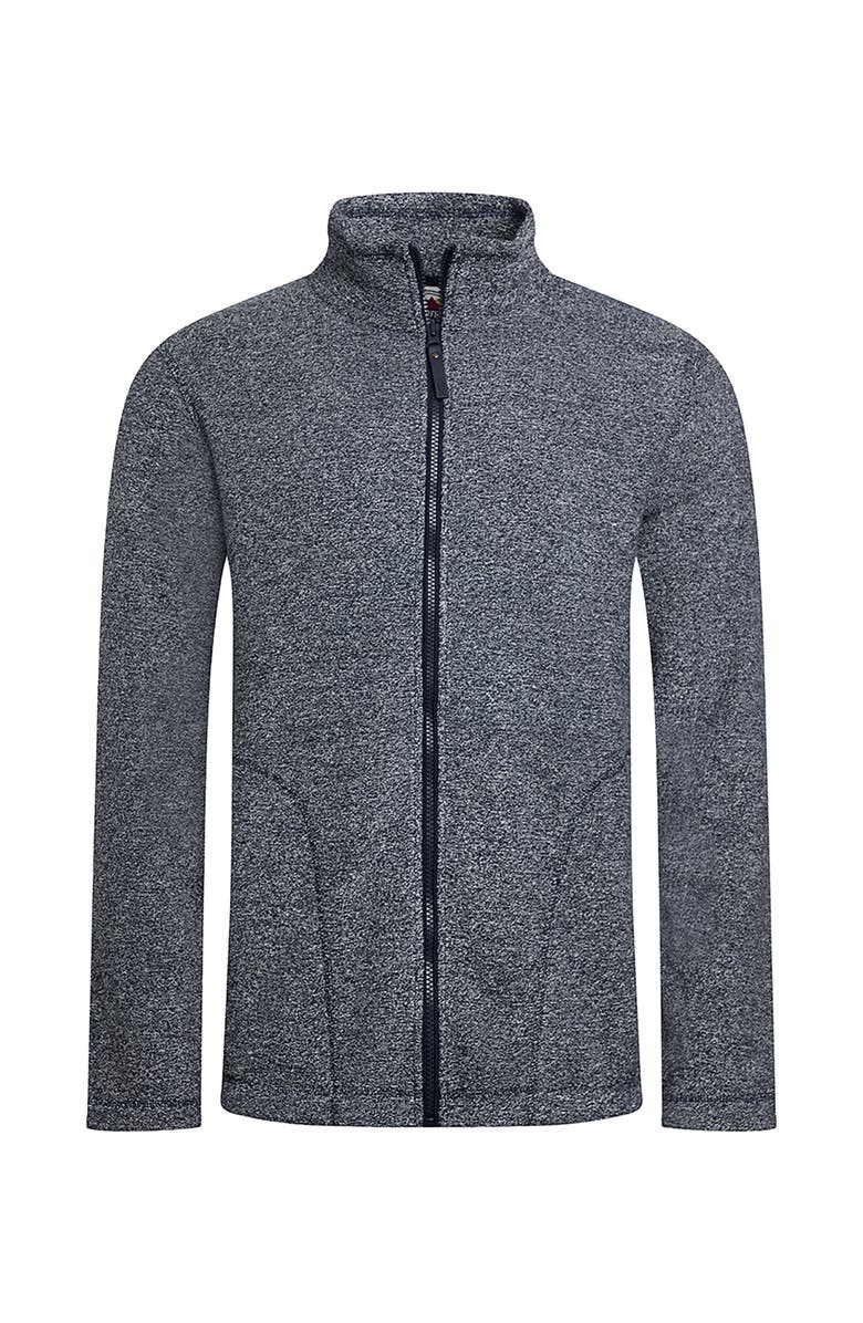 Weird Fish Thames Full Zip Snow Marl Fleece, Alternate, color, Navy