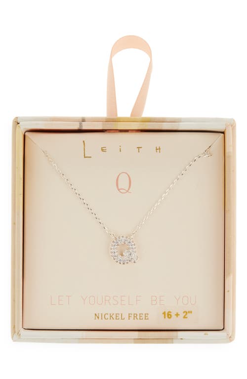 Leith Cubic Zirconia Initial Pendant Necklace