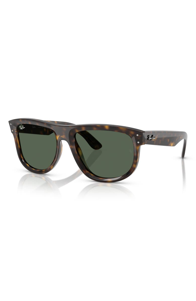 Ray-Ban Boyfriend Reverse 56mm Square Sunglasses, Alternate, color, Dark Havana
