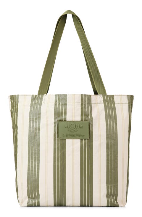 Market Stripe Reversible Water Resistant Tyvek® Tote