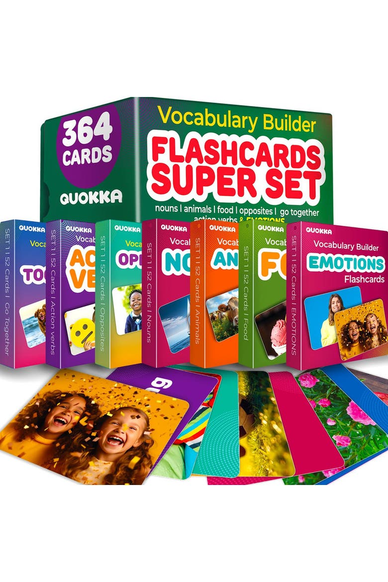Kids Flash Cards High Contrast & Vocabulary, Main, color, Super Set