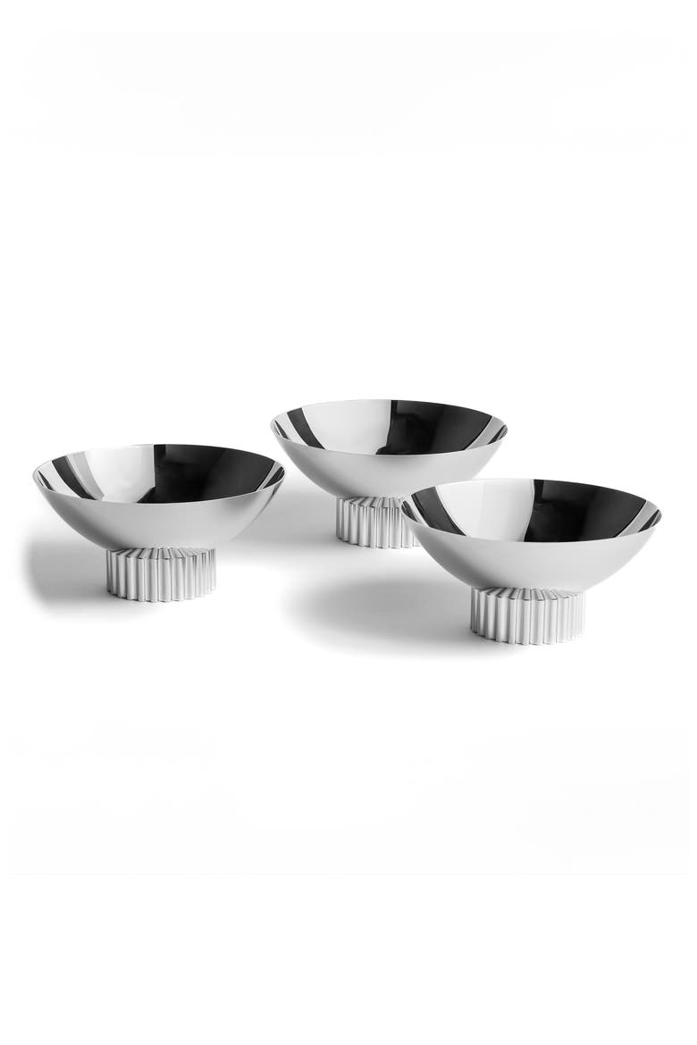 Striations Trio Bowl, Main, color, SILVER