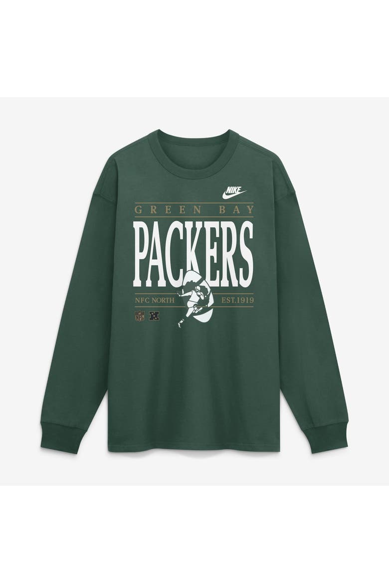 Men's Nike Green Green Bay Packers Red Zone Long Sleeve Max90 T-Shirt, Main, color, Green