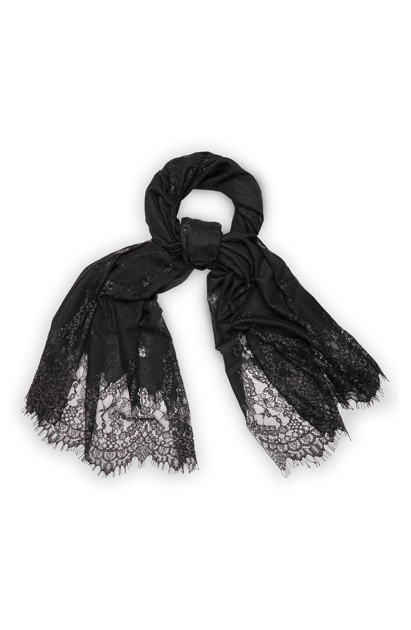 SAACHI Lace Embellished Scarf