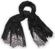 SAACHI Lace Embellished Scarf