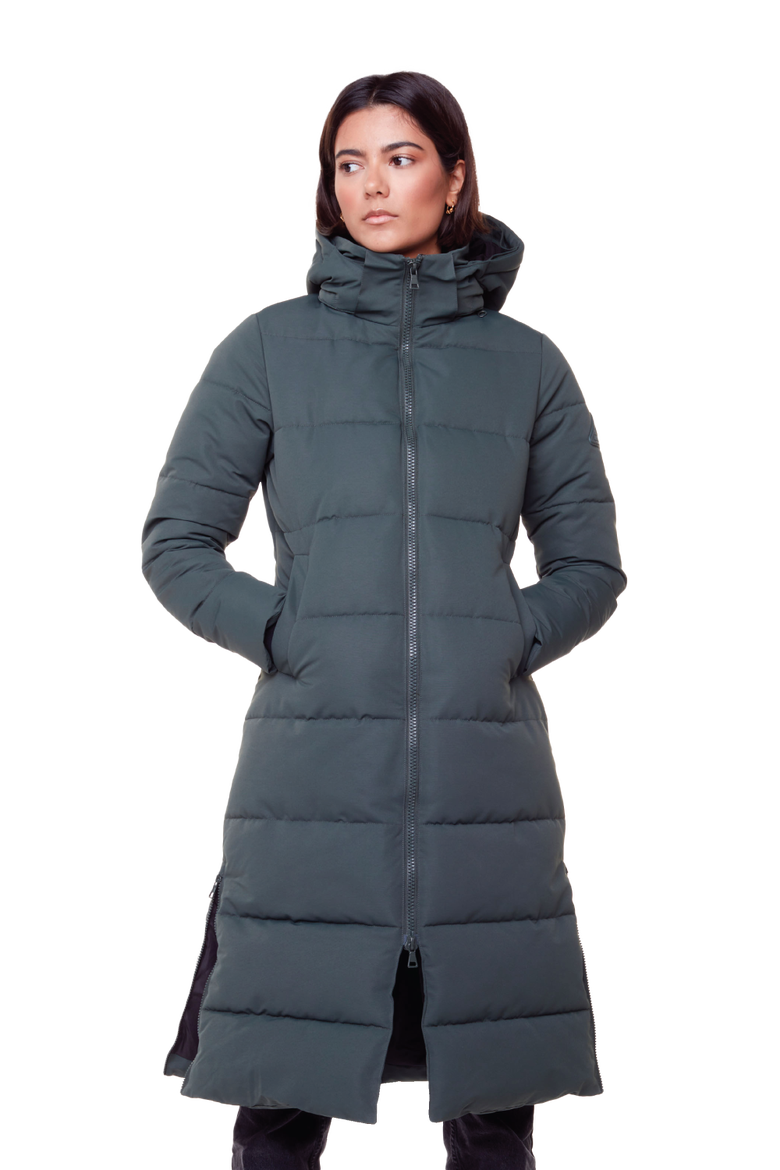 KLUANE - Vegan Down Ultra Long Winter Parka, Main, color, GREEN
