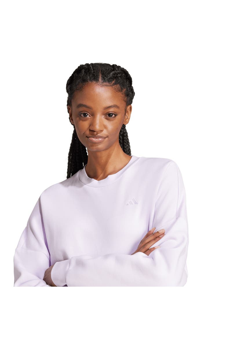adidas Essentials Feel Cozy Sweatshirt, Alternate, color, Ice Lavender