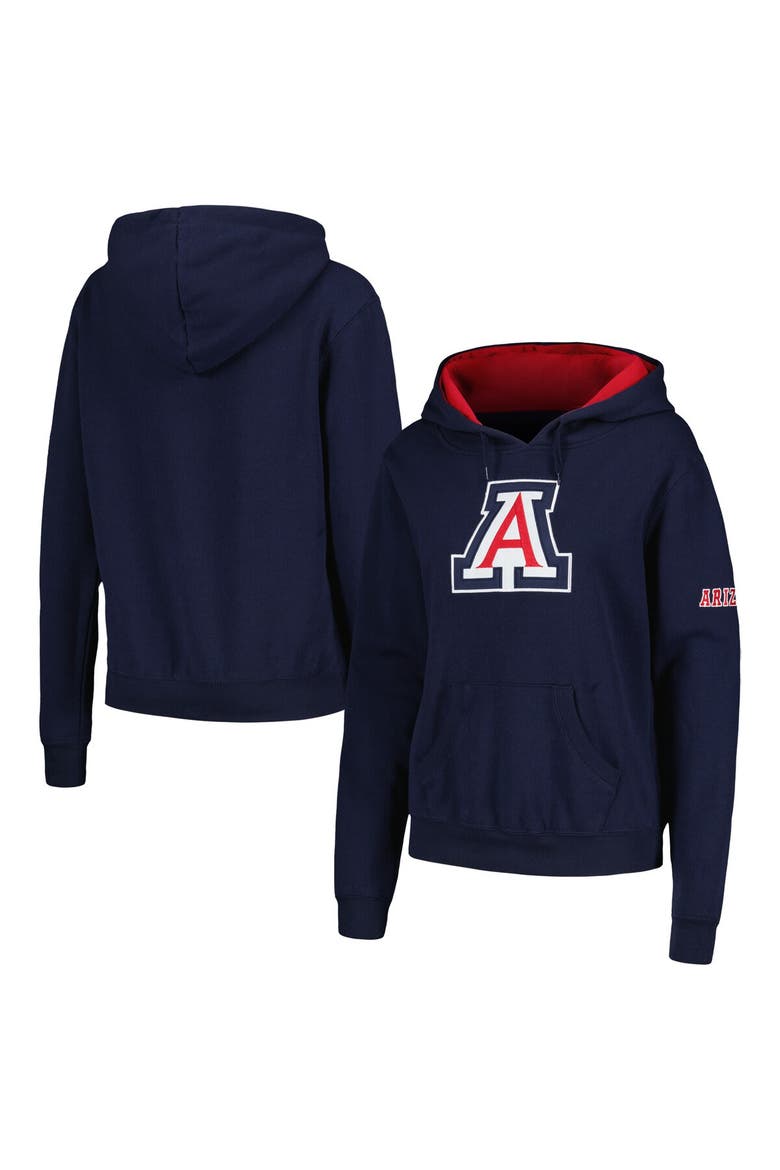 Women's Stadium Athletic Navy Arizona Wildcats Big Logo Pullover Hoodie, Main, color, Navy