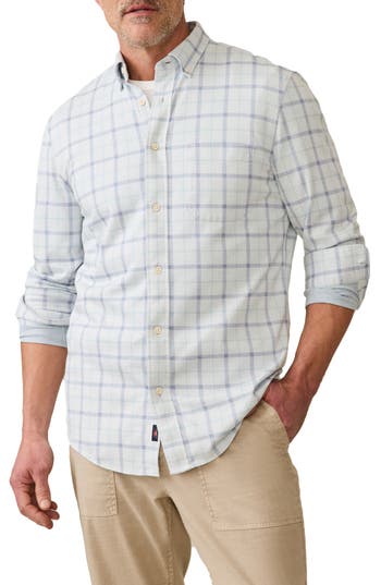 Faherty Coastline Knit Button-down Shirt In White