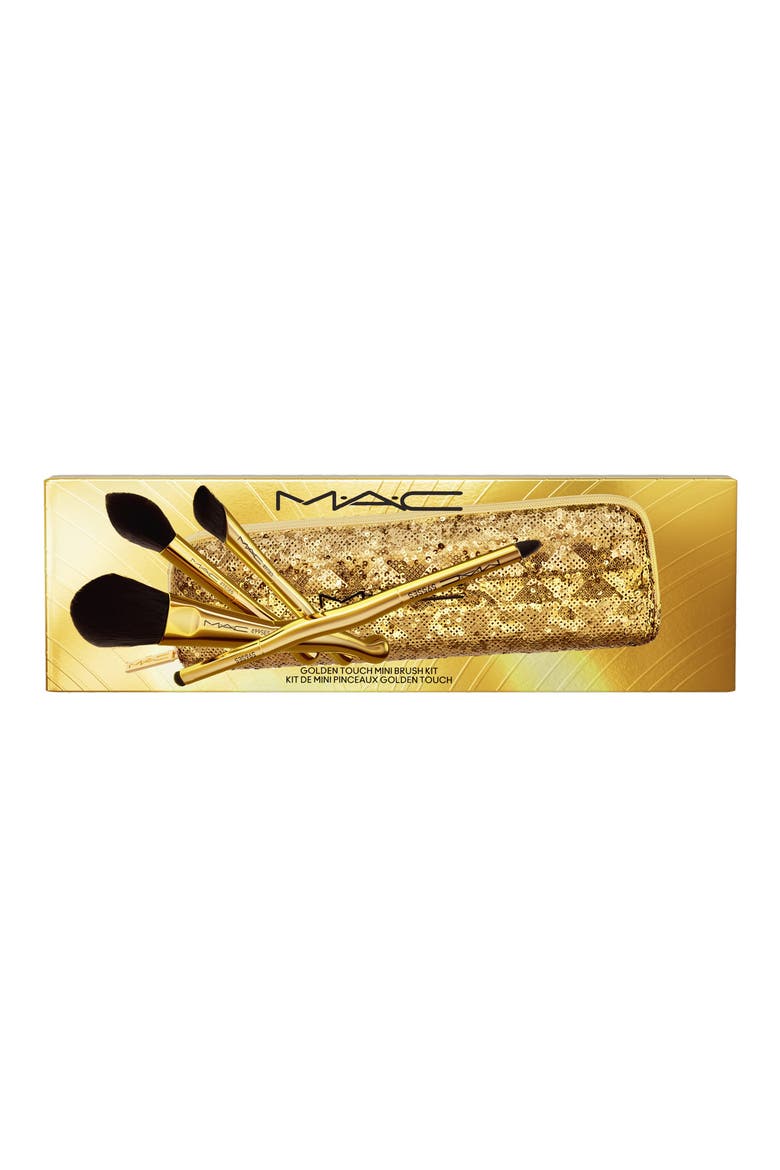 MAC Cosmetics Golden Touch Mini Makeup Brush Travel Holiday Set
