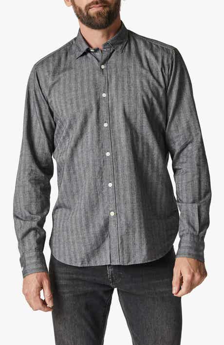 34 Heritage Herringbone Stripe Button-Up Shirt