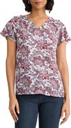 Jones New York Floral Flutter Sleeve Top