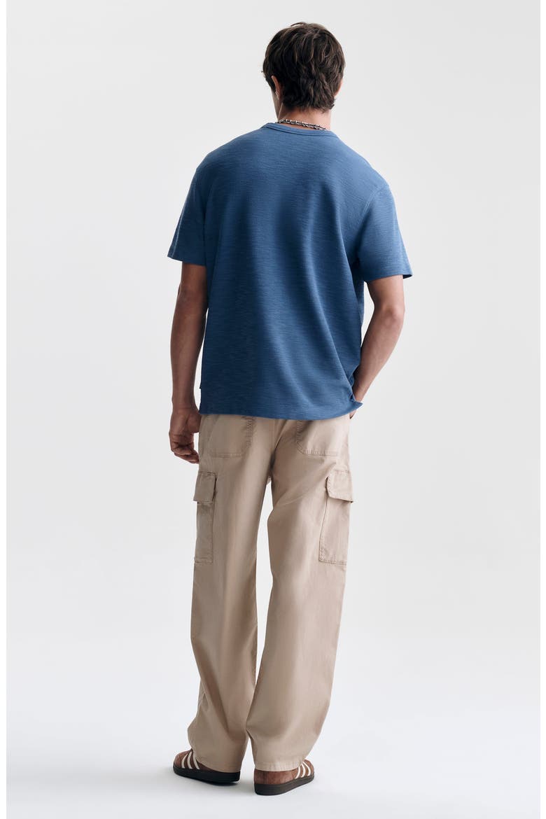 Texture Cotton T-Shirt, Alternate, color, BIJOU BLUE