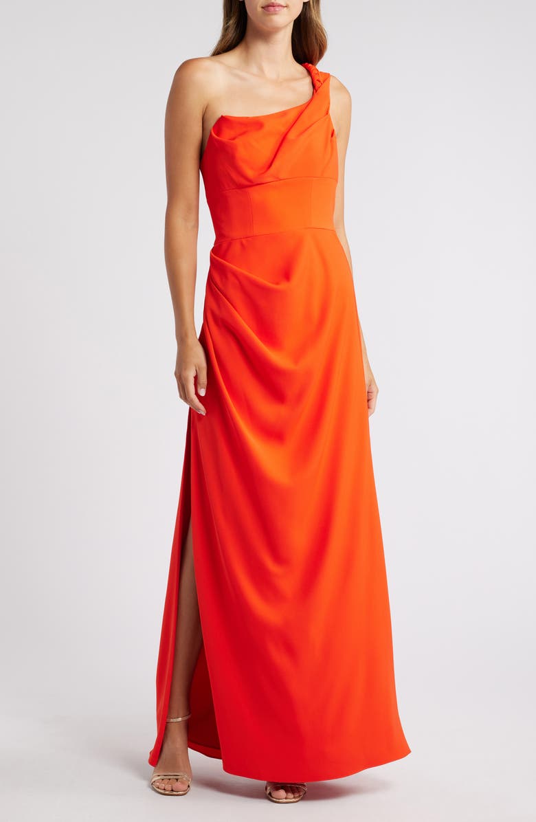Black Halo Marion One-Shoulder Gown, Main, color, 