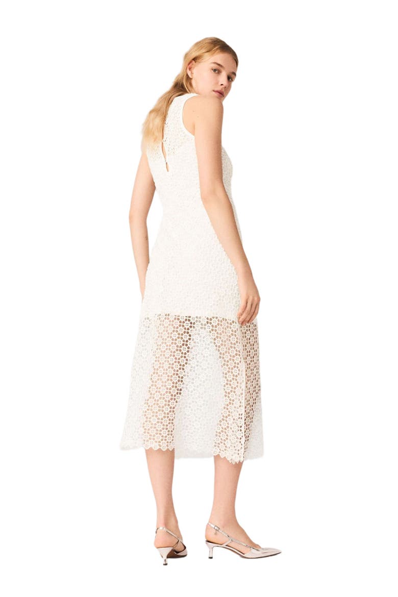 Rhinestone crochet maxi dress, Alternate, color, White