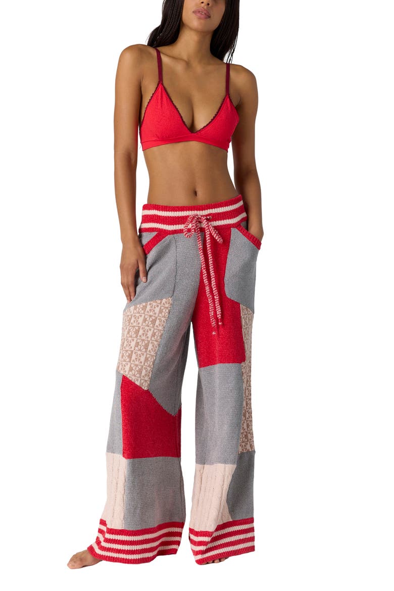 Snow Much Fun Lounge Pants, Alternate, color, PATCHWORK COMBO