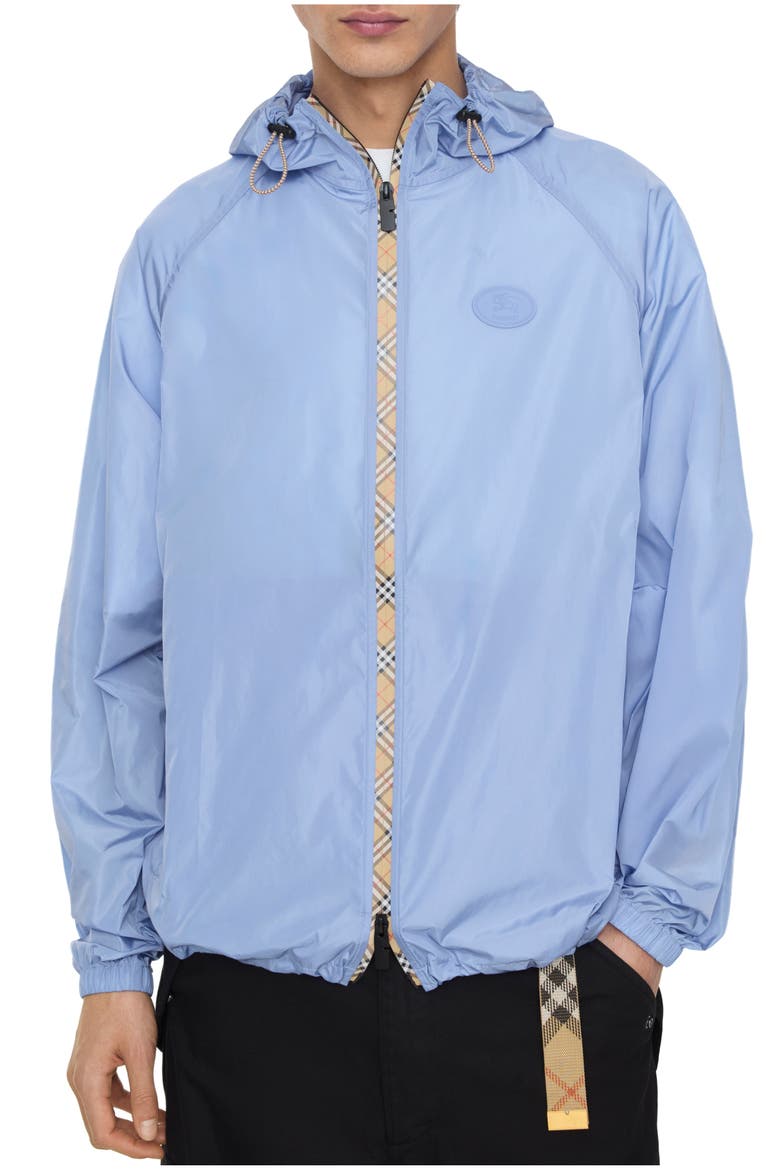 Nylon Clapton Hooded Jacket, Main, color, Cornflower blue