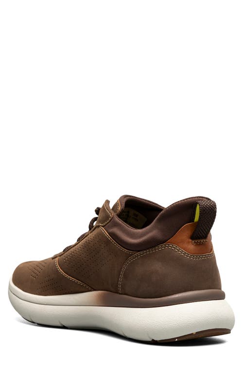 Florsheim Fleet Perforated Toe Elastic Lace Sneaker In Brown