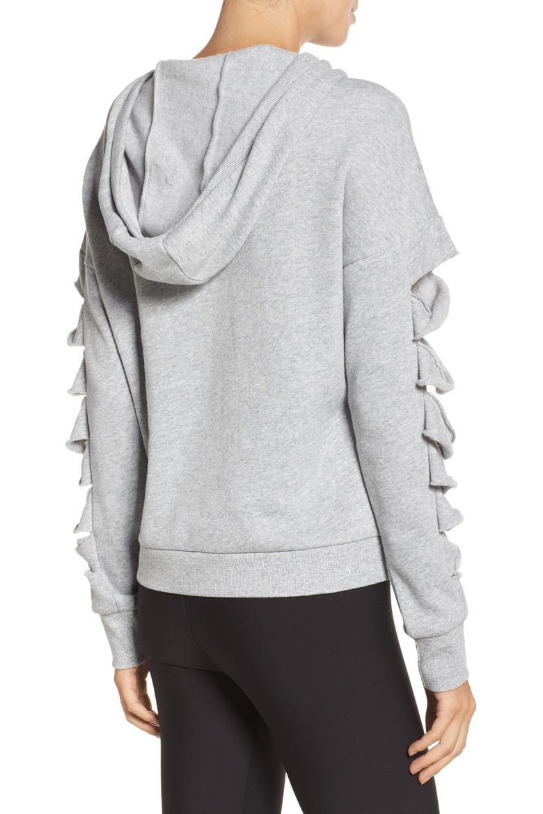 Slay Slashed Long Sleeve Hoodie, Alternate, color, DOVE GREY HEATHER