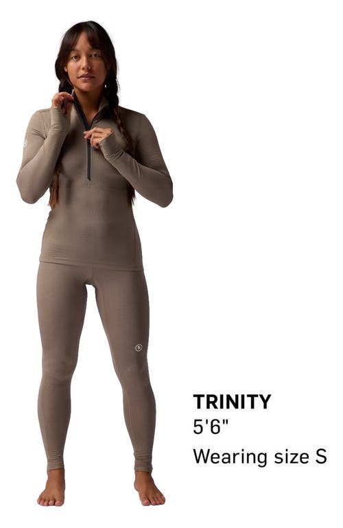 Backcountry Pines Microgrid Ultra-lt Baselayer 1/4-zip Top In Gray