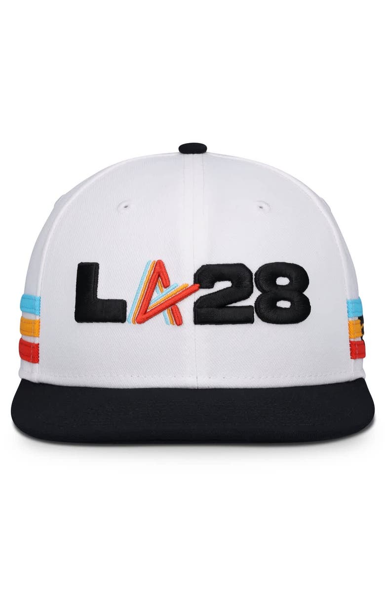 FANATICS Men's Fanatics White/Black LA28 Summer Olympics Batters Box Snapback Hat, Alternate, color, White
