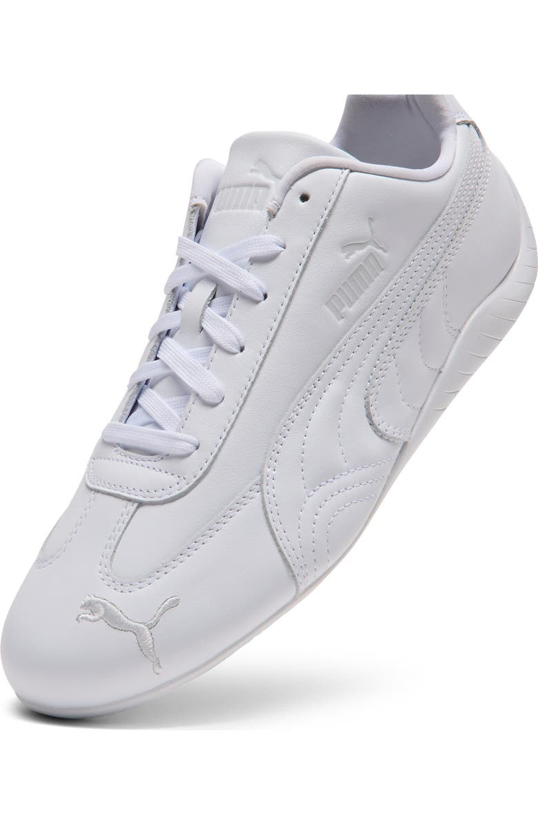 PUMA Speedcat Full Leather Sneaker, Alternate, color, Puma White/ Feather Gray