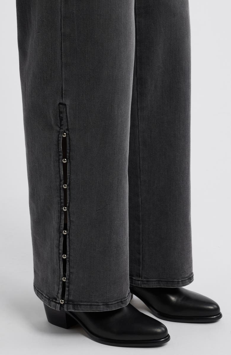 Wit & Wisdom Sam 'Ab'Solution High Waist Wide Leg Jeans, Alternate, color, Black