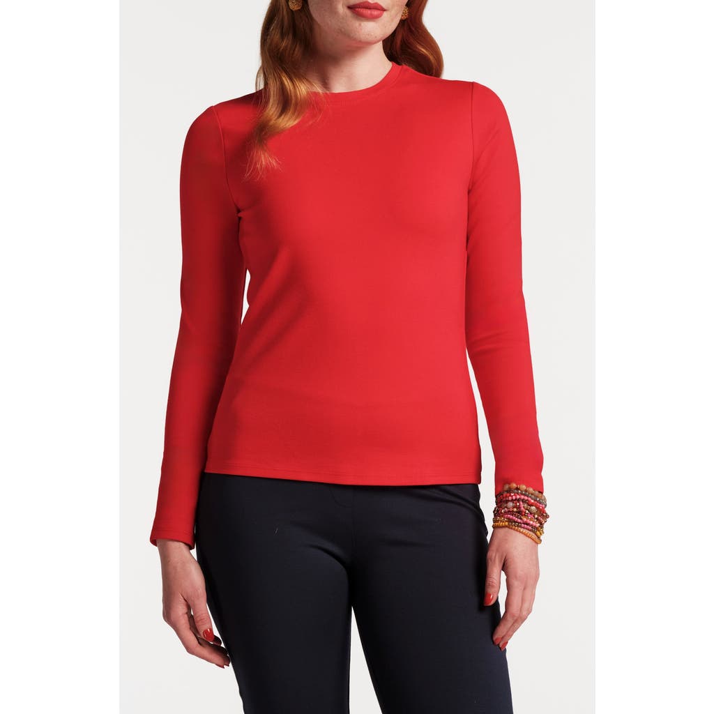 Frances Valentine Ballet Top In Red