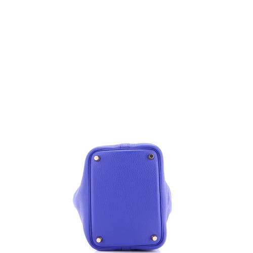 Pre-owned Hermes Hermes Picotin Lock Bag Clemence Pm In Blue