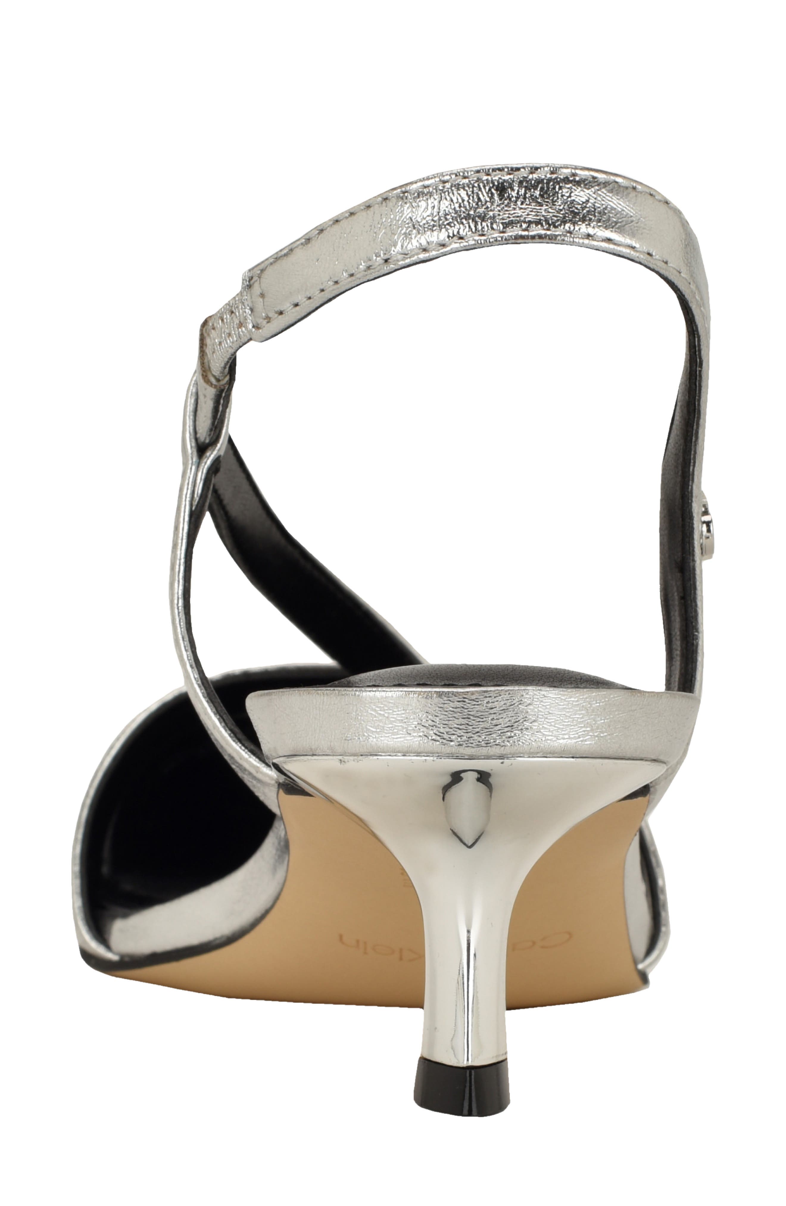 Calvin Klein Arlanna Slingback Pointed Toe Kitten Heel Pump, Alternate, color, 
