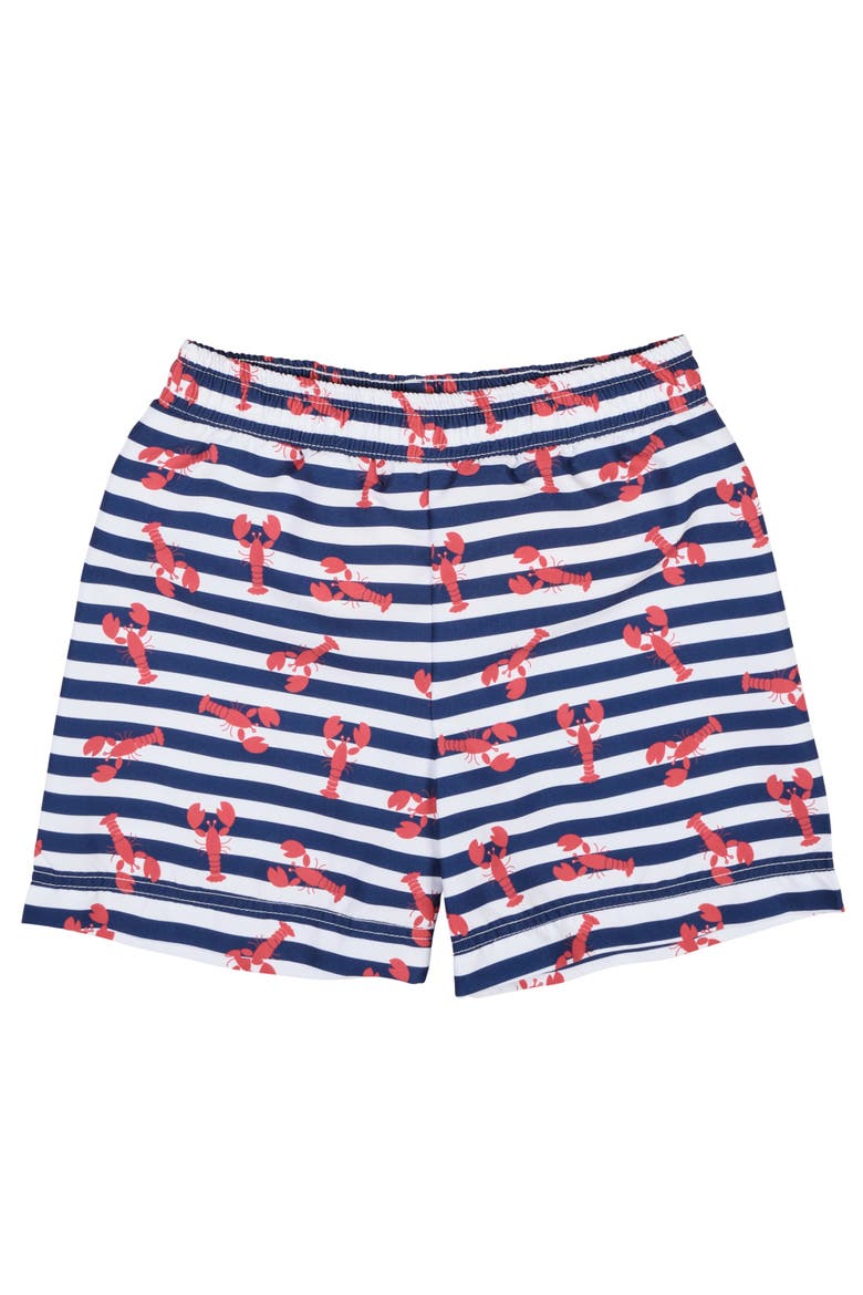 Lobster Print Swim Trunk, Main, color, White/Red/Nvy