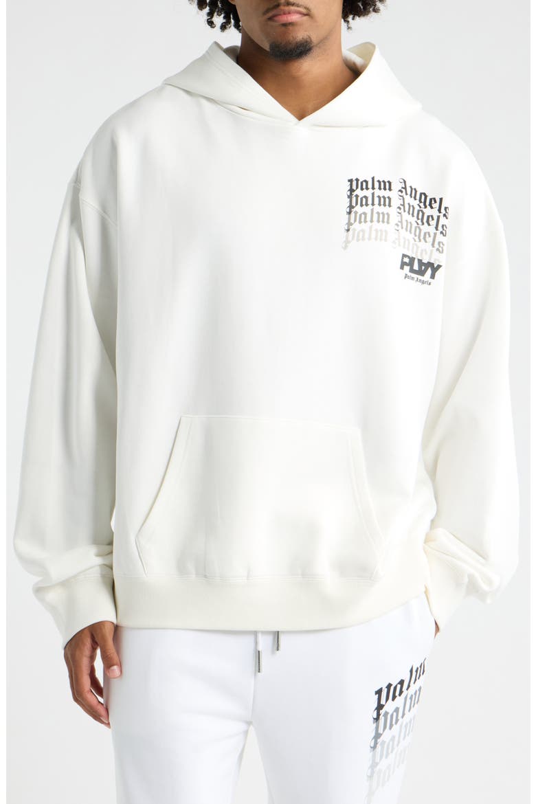 Logo Print Hoodie, Main, color, WHITE