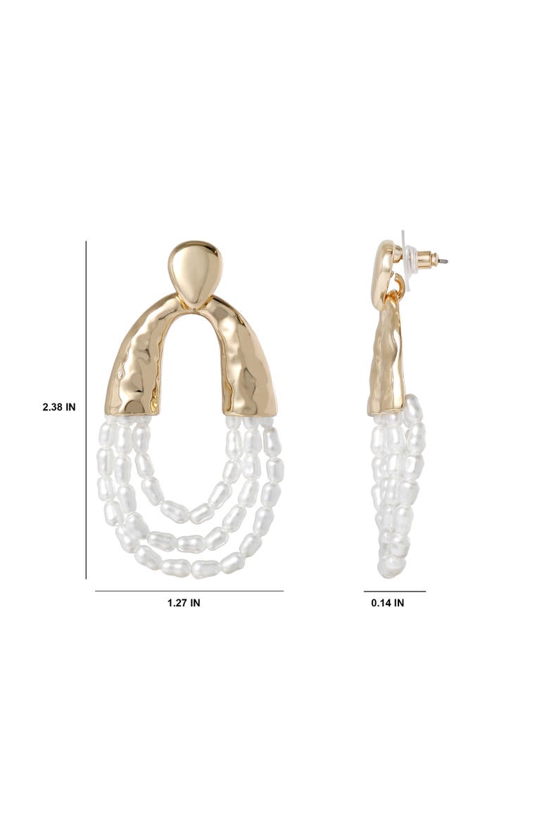 Pear Hoop Earrings, Alternate, color, Gold