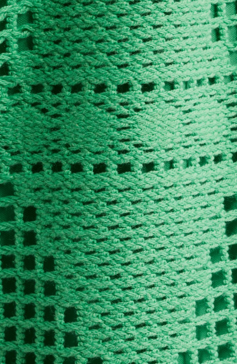 ICHI Open Stitch Knit Shorts, Alternate, color, Greenbriar