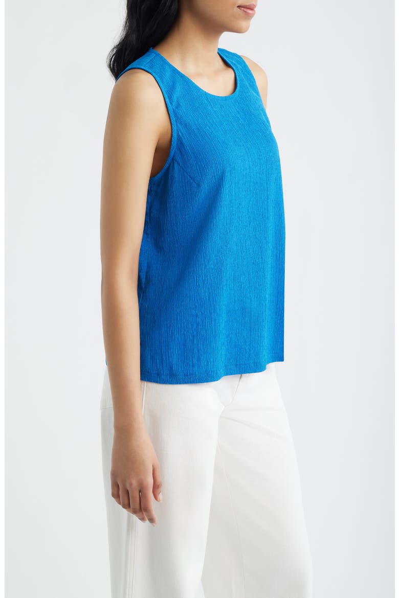 Crinkle A-Line Tank, Alternate, color, COBALT