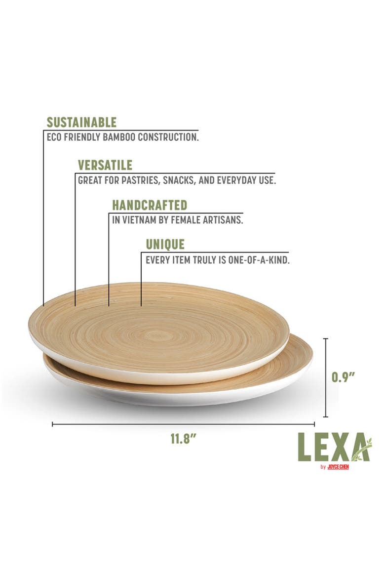 Serving Plate Set, 12 Inch x 2, Alternate, color, White