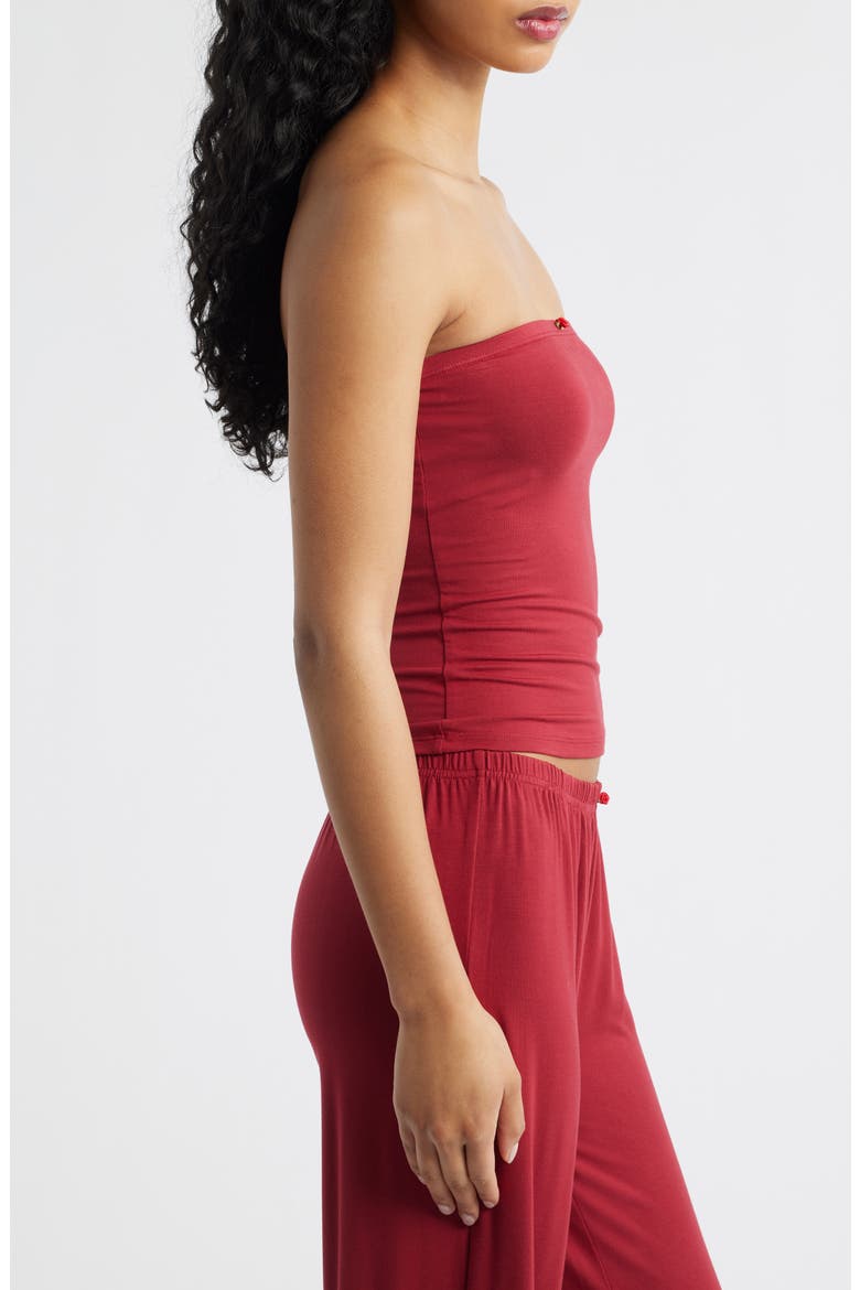 Scarlett Quinn Strapless Top, Alternate, color, DEEP RED