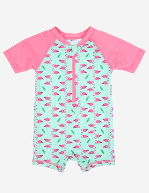 Leveret Baby One-piece Rashguard, Upf 50+ Sun Protection Swimwear In Green
