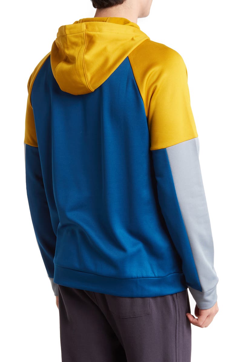 ORIGINAL PENGUIN GOLF Colorblock Long Sleeve Crossover Hoodie, Alternate, color, Blueberry Pancake