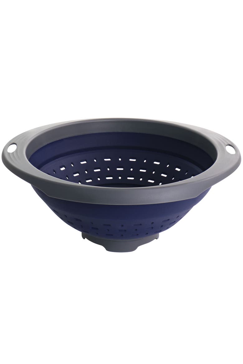 Bluemarine Collapsible Polypropylene Colander, Main, color, Navy